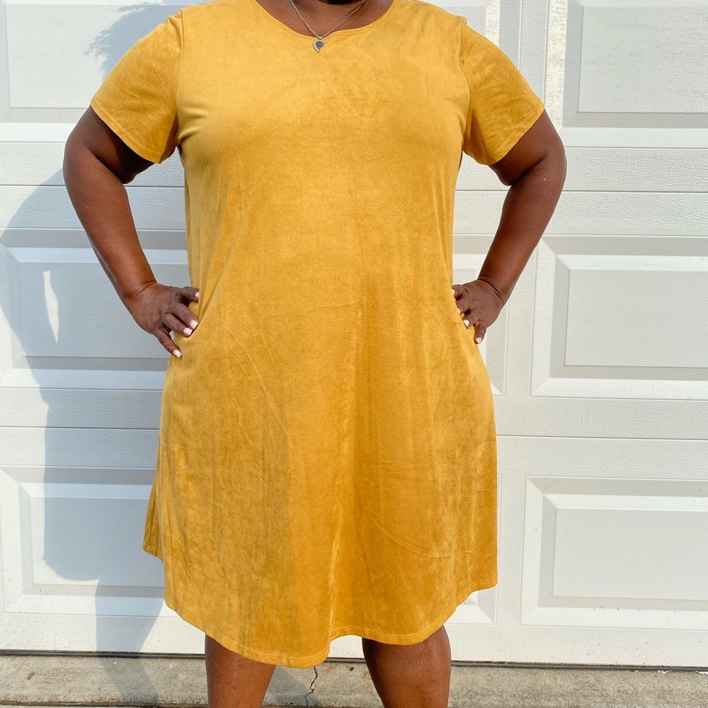 Tan Short Sleeve dress - Picture 4 of 7